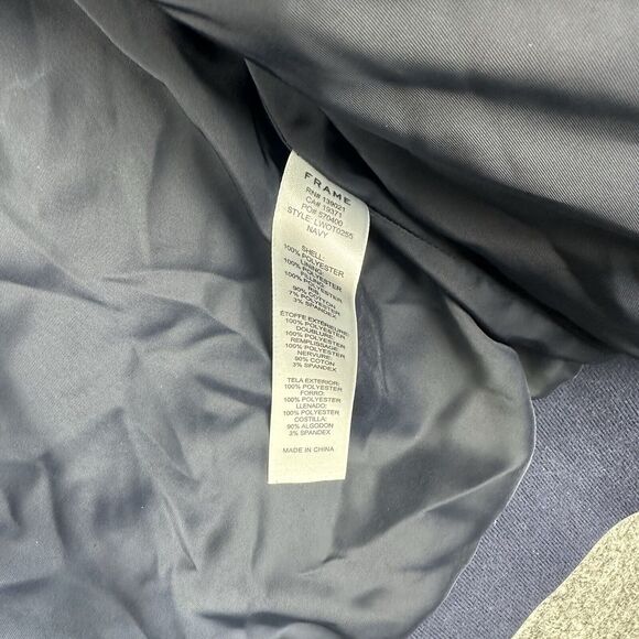 FRAME Jacket Women Medium Blue Navy Bomber Full Zip - Picture 5 of 12